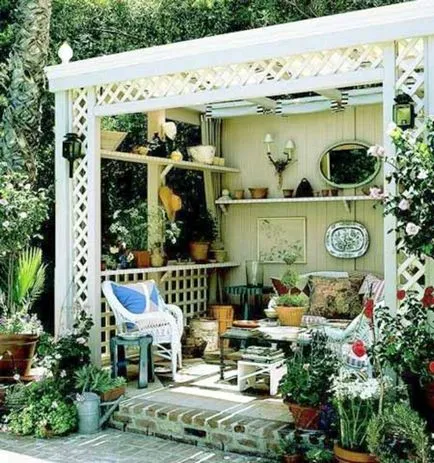 Gazebo pe parcelele de grădină