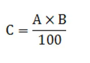 Formula de modul de a găsi procentul de