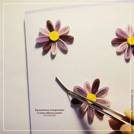Carte poștală cu mâinile lor de la Quilling