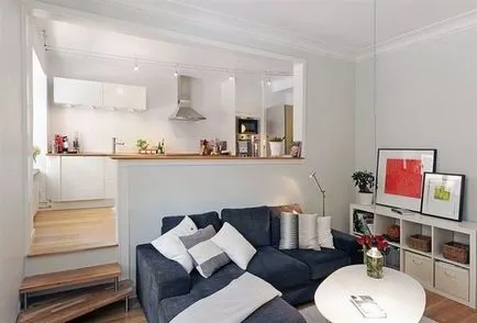 Bucătărie camera de zi design interior