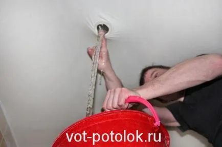 Dacă inundat apartament cu un plafon stretch