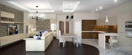 Bucătărie camera de zi design interior Bucătărie camera de zi design interior