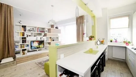 Bucătărie camera de zi design interior Bucătărie camera de zi design interior
