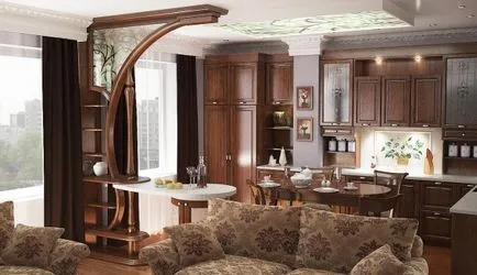Bucătărie camera de zi design interior Bucătărie camera de zi design interior