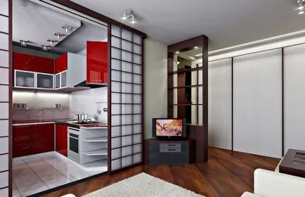 Bucătărie camera de zi design interior Bucătărie camera de zi design interior