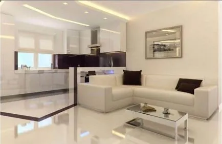 Bucătărie camera de zi design interior Bucătărie camera de zi design interior