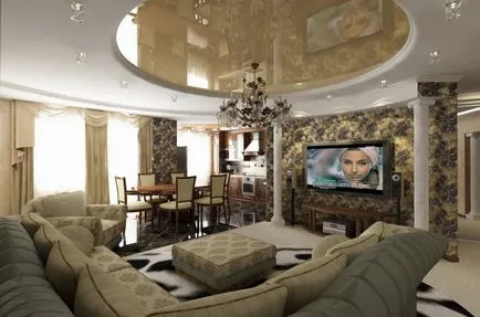 Bucătărie camera de zi design interior Bucătărie camera de zi design interior