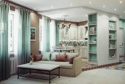 Bucătărie camera de zi design interior Bucătărie camera de zi design interior