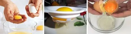 Cum de a separa albul din gălbenuș Cum de a separa albul din gălbenuș