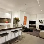 Bucătărie camera de zi design interior Bucătărie camera de zi design interior