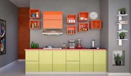 Bucătărie camera de zi design interior