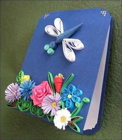 Carte poștală cu mâinile lor de la Quilling