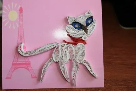 Carte poștală cu mâinile lor de la Quilling