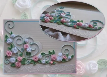 Carte poștală cu mâinile lor de la Quilling