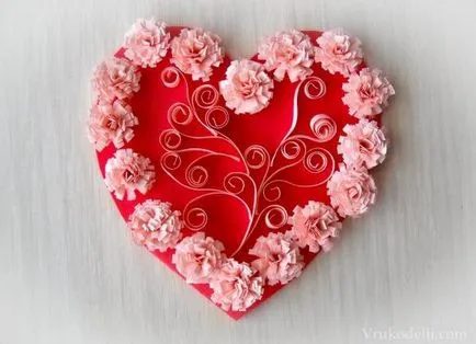Carte poștală cu mâinile lor de la Quilling
