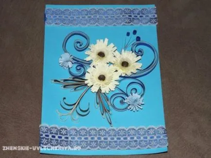 Carte poștală cu mâinile lor de la Quilling