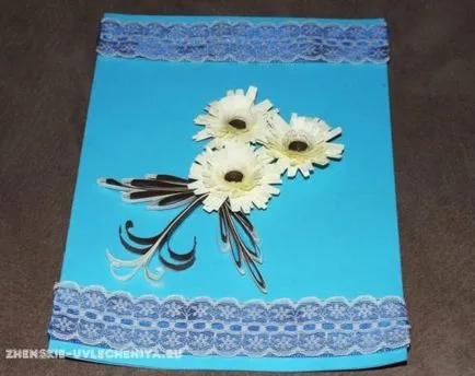Carte poștală cu mâinile lor de la Quilling