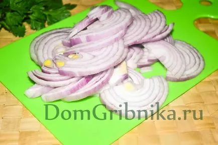 Pui prăjit cu ciuperci