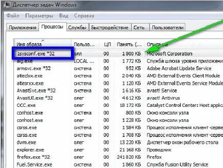 Cum de a găsi virusul in Task Manager