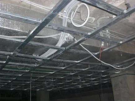 Cadru pentru tavane tencuite si tipuri de instalatii (specii) Cadru pentru tipurile de gips-carton tavan și instalare