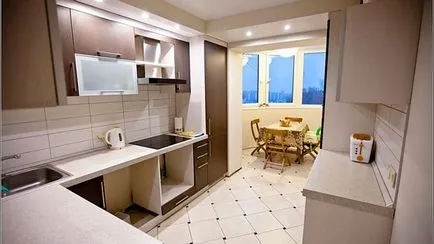 Balcon, bucătărie (55 poze) - principiile de aliniere și de idei (principii) Balcon, bucătărie (55 poze) - principiile de aliniere și idei