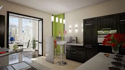 Balcon, bucatarie (55 poze) - principiile și ideile de combinare (combinare) Balcon, bucătărie (55 poze) - principiile de aliniere și idei