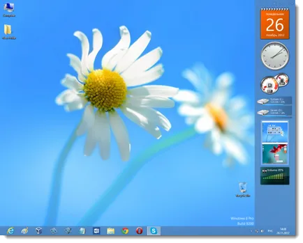 Panou lateral pentru Windows 7