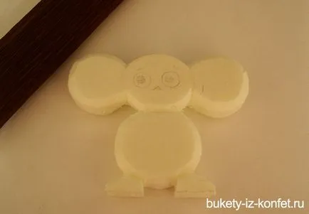 Cheburashka de dulciuri cu mâinile sale cum să facă o fotografie de dulciuri Cheburashka (bomboane de Cheburashka) Cheburashka de dulciuri cu mâinile sale modul de a face bomboane din Cheburashka fotografie