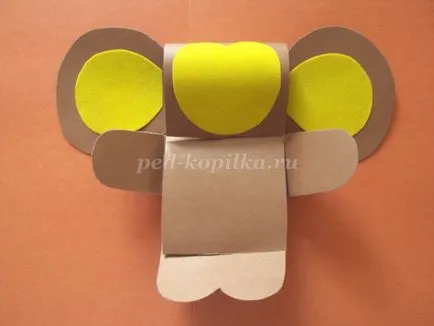 Cheburashka de hârtie cu propriile mâini pentru copii (hârtie colorată de catifea) Cheburashka de hârtie cu propriile mâini pentru copii