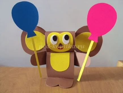 Cheburashka de hârtie cu propriile mâini pentru copii (mâini) Cheburashka de hârtie cu propriile mâini pentru copii