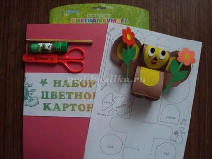 Cheburashka de hârtie cu propriile mâini pentru copii (hârtie colorată de catifea) Cheburashka de hârtie cu propriile mâini pentru copii