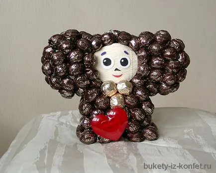 Cheburashka de dulciuri cu mâinile sale cum să facă o fotografie de dulciuri Cheburashka (foto) Cheburashka de dulciuri cu mâinile sale modul de a face bomboane din Cheburashka fotografie