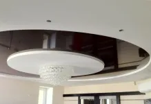 Negru întindere plafon fotografie alb interior, luciu mat și cu un model, design si culoare (plafon stretch negru) Negru plafon stretch fotografie alb în interior, luciu mat și cu un model, design și culoare