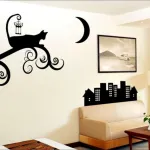șabloane cool, decor de perete - pisica (opțiune miau) (cat) șabloane cool, decor de perete - pisica (alegere miau)