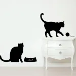 șabloane cool, decor de perete - pisica (opțiune miau) (cat) șabloane cool, decor de perete - pisica (alegere miau)