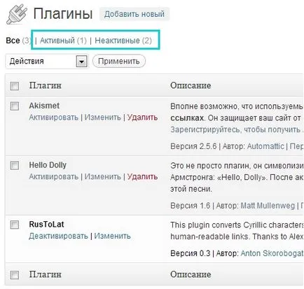 Ce este un plugin este instalat și activat, blog incanta