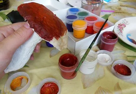 Ciuperci Marvelous din lână și pastă cu mâinile (spital) ciuperci Marvelous din lână și lipiți propriile lor mâini