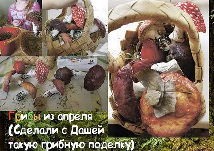 ciuperci Marvelous din lână și lipiți cu mâinile (pastă) ciuperci Marvelous din lână și lipiți propriile lor mâini