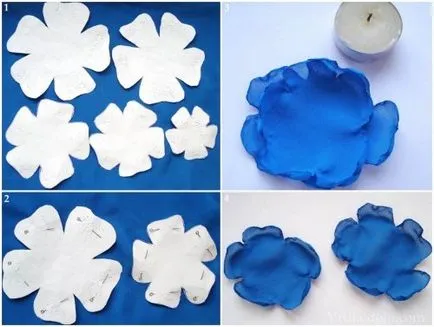 master-class de flori Organza cu video