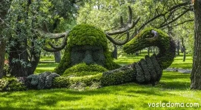 Decorarea zonă suburbană și sculptură de grădină, în apropiere de casa