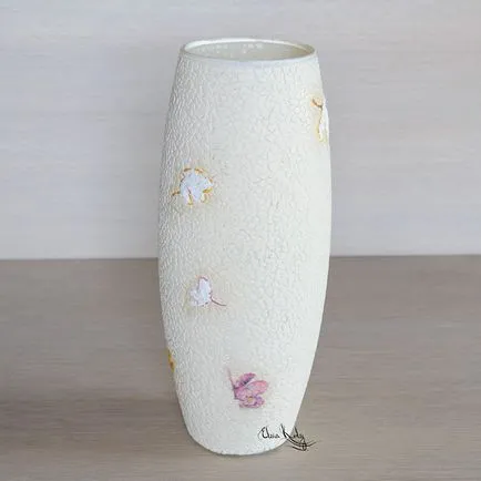 Decorați o vaza „Crocus“ - târg de meșteșugari - manual, lucrate manual (Va asteptam pentru uscarea completă) Decorați o vaza „Crocus“ - târg de meșteșugari - manual, lucrate manual