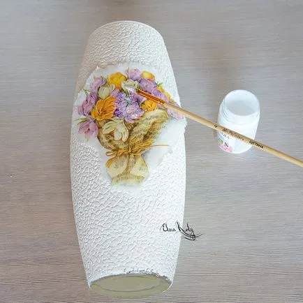 Decorați o vaza „Crocus“ - târg de meșteșugari - manual, lucrate manual (master-class) Decorați o vaza „Crocus“ - târg de meșteșugari - manual, lucrate manual