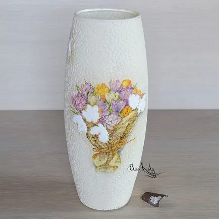 Decorați o vaza „Crocus“ - târg de meșteșugari - manual, lucrate manual (master-class) Decorați o vaza „Crocus“ - târg de meșteșugari - manual, lucrate manual