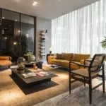 Living design într-o casă privată - finisaje fotografie