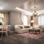 Living design într-o casă privată - finisaje fotografie