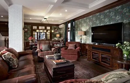 Design interior în stil clasic englezesc, cu fotografii ale grupului de pădure