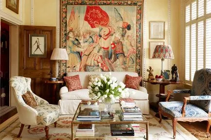 Design interior în stil clasic englezesc, cu fotografii ale grupului de pădure
