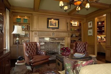 Design interior în stil clasic englezesc, cu fotografii ale grupului de pădure