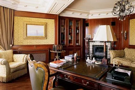 Design interior în stil clasic englezesc, cu fotografii ale grupului de pădure
