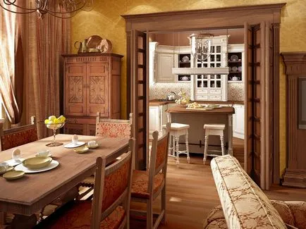 Design interior în stil clasic englezesc, cu fotografii ale grupului de pădure